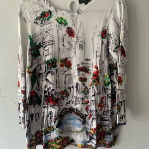 Venice scenes sweater. Joseph A S